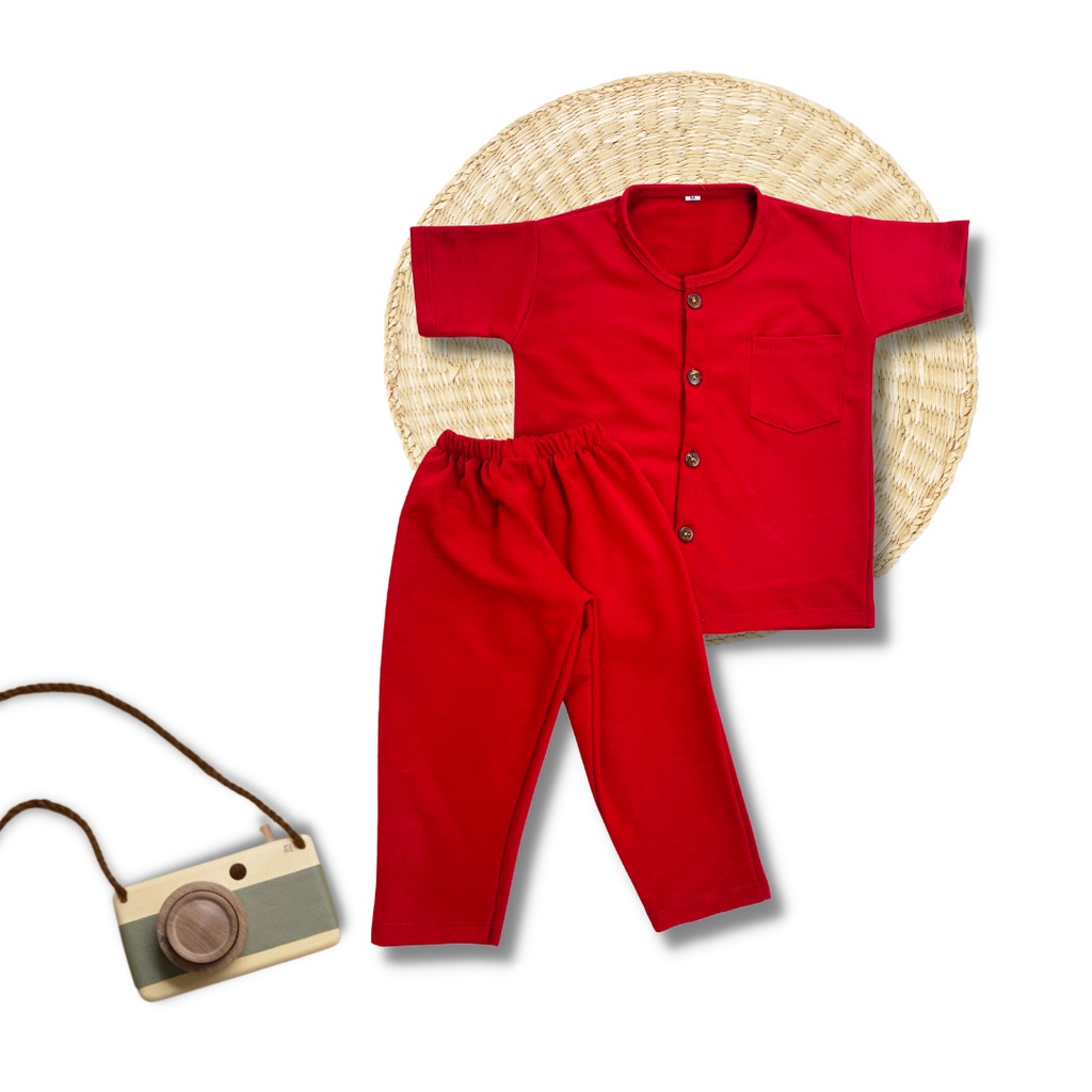 PIYAMA ANAK BAYI 2-11 BULAN POLOS PREMIUM