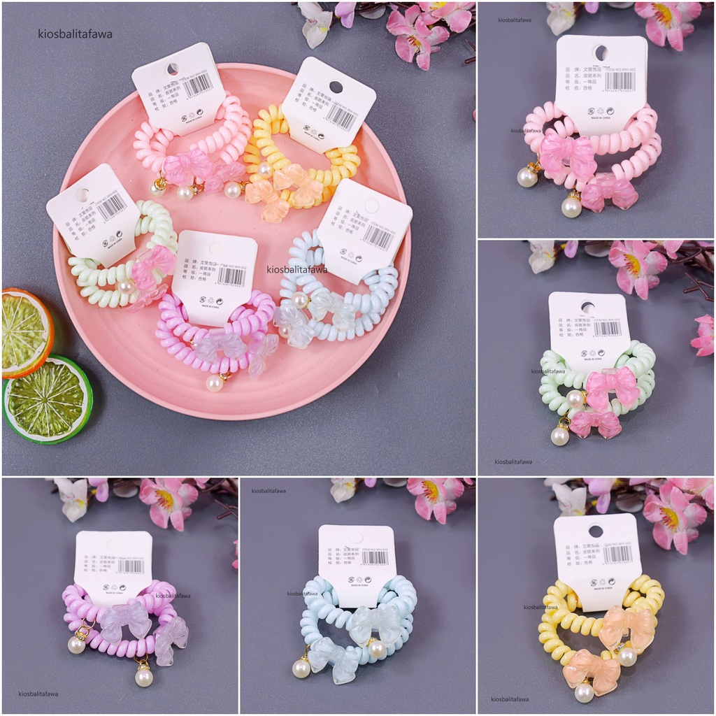 (ISI 1-3 PCS) Ikat Rambut Pluffy / Kuncir Karet Spiral Wanita Karakter Kualitas Import Scrunchie Kunciran Aksesoris Rambut Anak Perempuan Korean Style Impor Babycinnamon