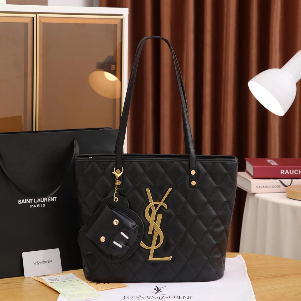 TAS 541ИT L4UЯ3ИT TOTE SHOULDER BAG TAS SANDANG & TAS BAHU WANITA TAS KAMBON KASUAL POLOS YSL 3447 K