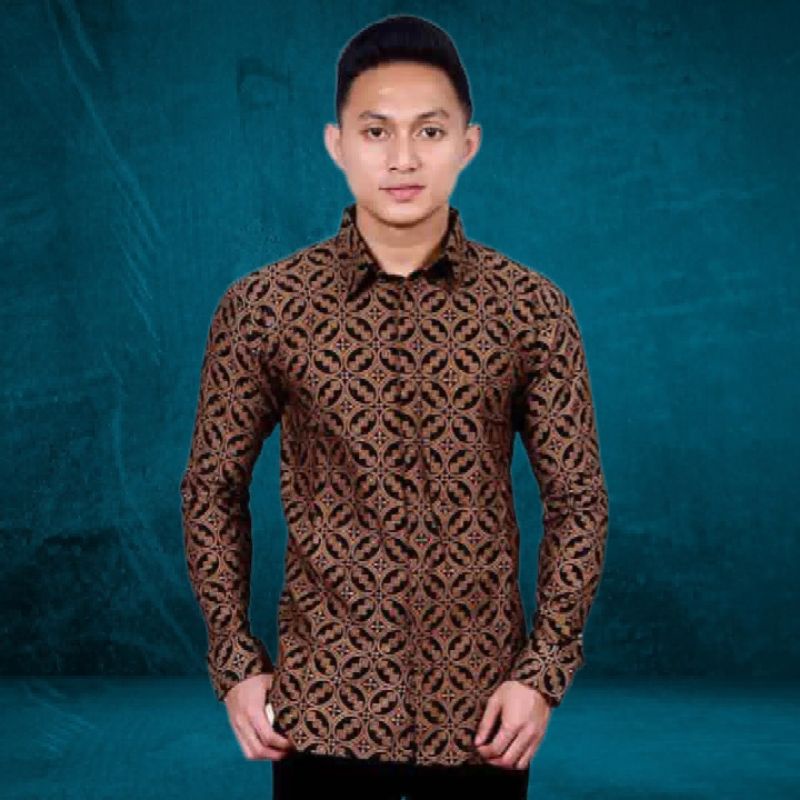 New arrival kemeja batik pria lengan panjang reguler | Baju batik pria lengan panjang kasual