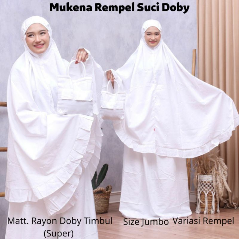 Mukena Polos,Mukena Putih Polos,Mukena Putih Polos Jumbo