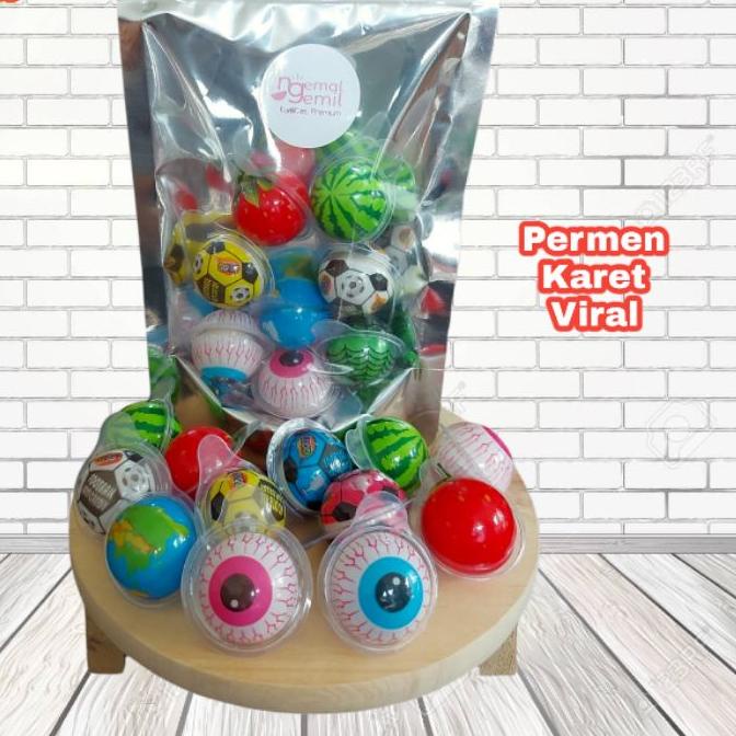 

0GF♦ Permen Karet Viral Bubble Gum Viral Mata Globe Bola Buah Mixed Kualitas Premium TOP PRODUK