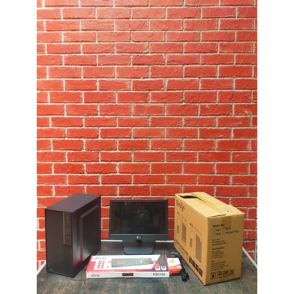 Komputer Fullset Core2duo ram 4gb ssd 120Gb Lcd 16&quot; Wide