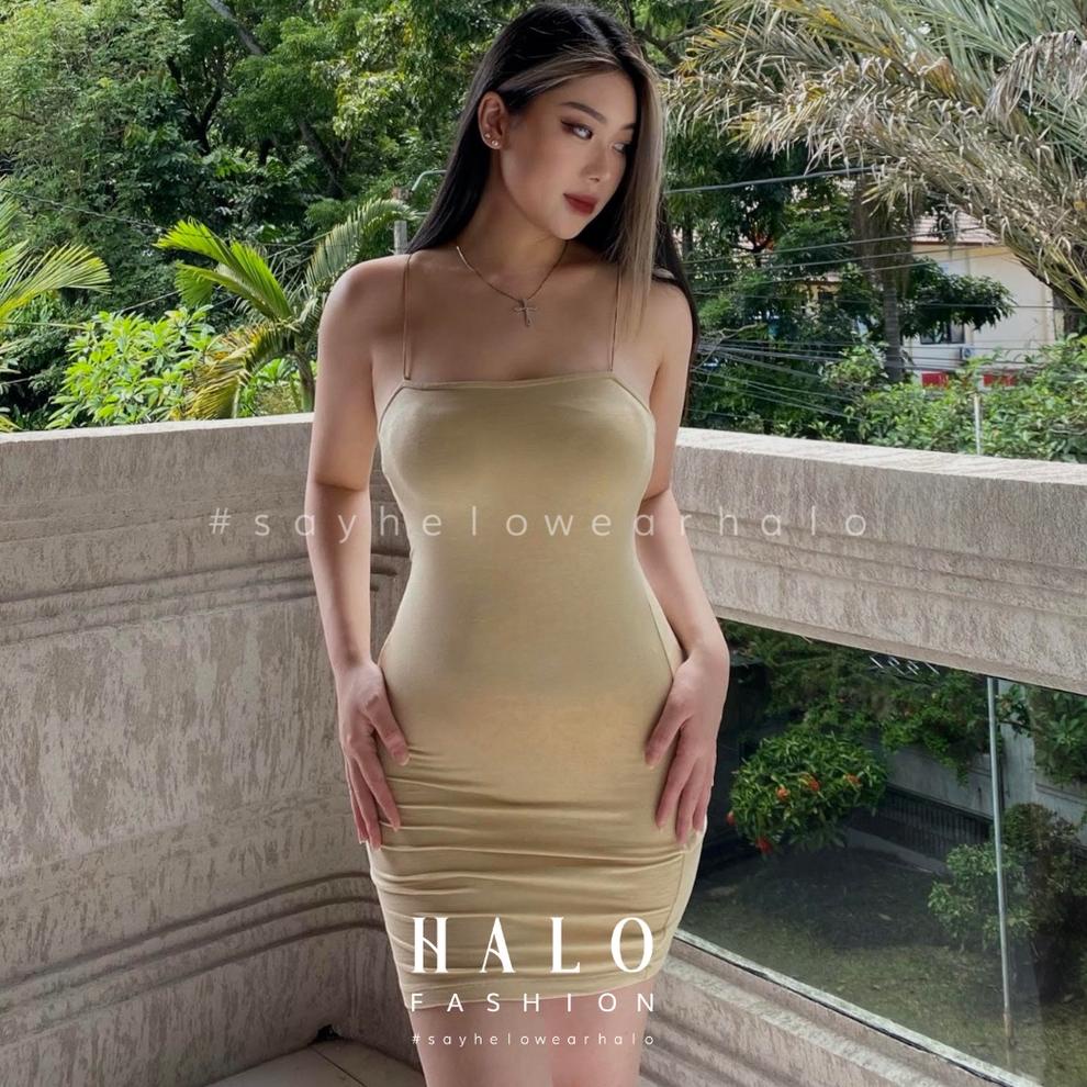 ✒✒ [HaloFashion] Cherry Sexy Bodycon Dress Mini Dress Basic Dress Korean Fashion