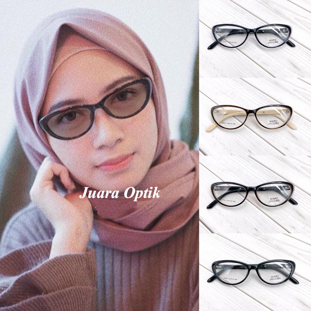 GROSIR TERMURAH Frame 527 Kacamata Wanita Cat Eye kecil wajah mungil Premium KACAMATAMOO BLUSHING VA