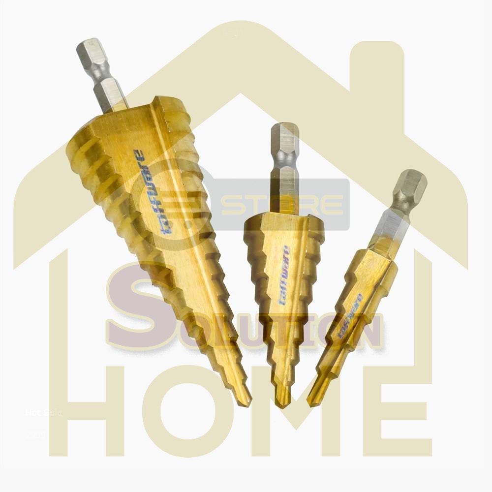 

HSS TOOLS - Taffware Mata Bor Spiral Titanium Coated 3 PCS