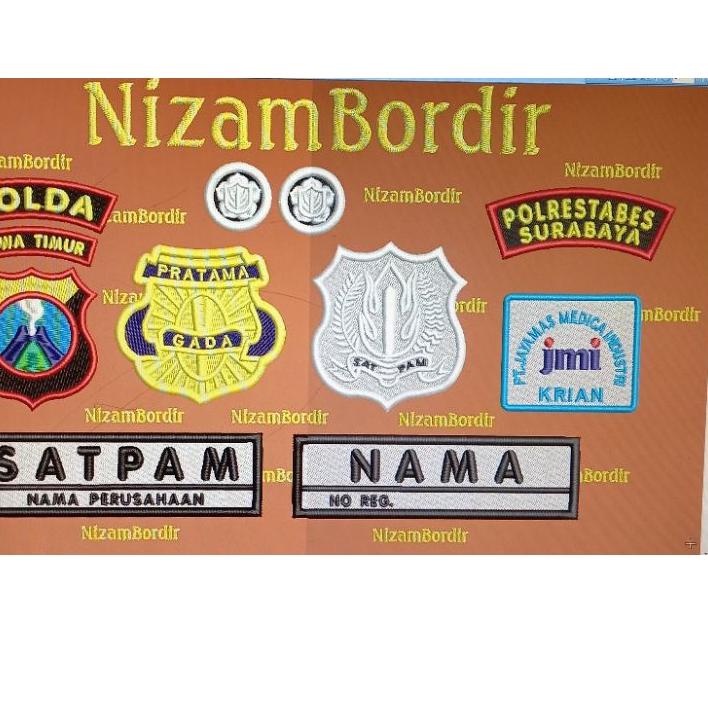 ↓ ATRIBUT SATPAM PDH DAN PDL TIMBUL 3 DIMENSI,SERAGAM SATPAM bordir komputer 𝕬