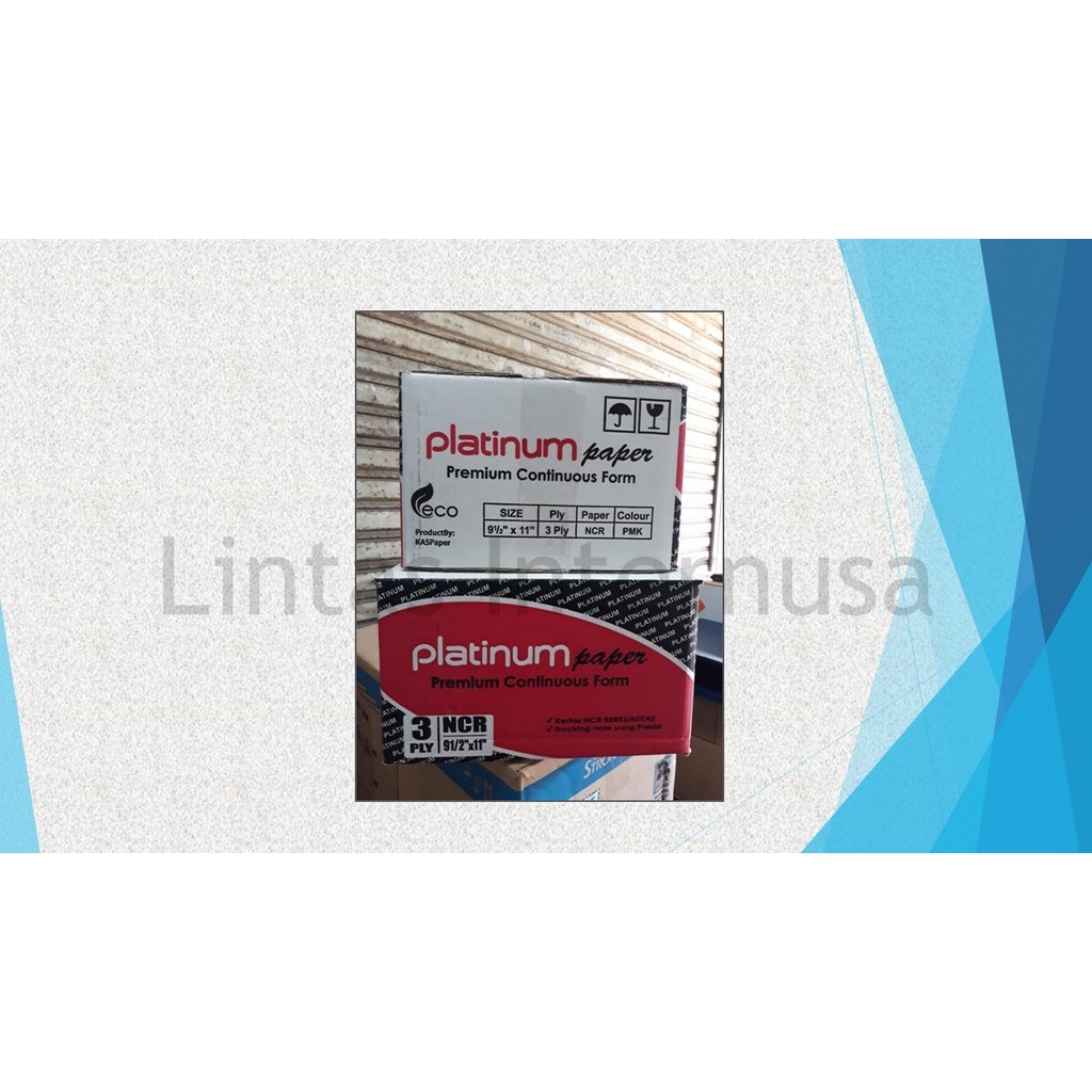 

Continuous Form Ukuran 9,5 Inch x 11 Inch, 3 Ply NCR Merk Platinum/MERK JNS