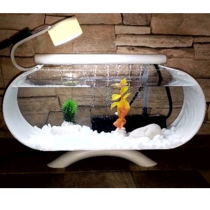 RK Aquarium mini akrilik unik ikan hias full set