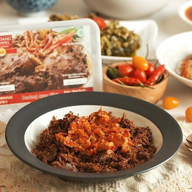 

Rendang Suir Dada Ayam bonus Sambalado Merah Rumah Makan Restu Mande