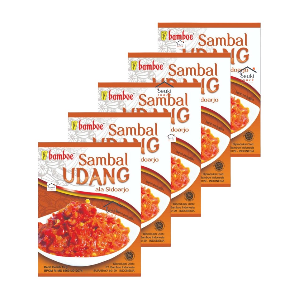 

5PCS Bamboe Sambal Udang Ala Sidoarjo Sambal Sachet