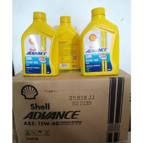 Oli Shell Advance Ax5 Ax 5 Manual 0.8 L Sae 15W-40 800 ML