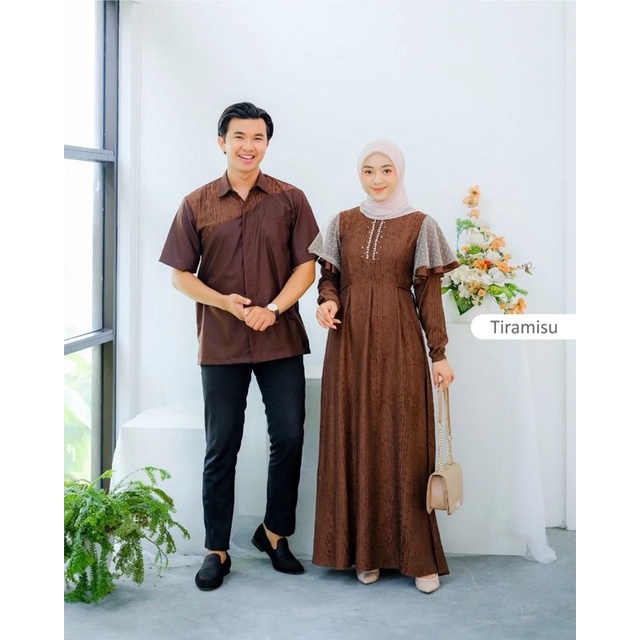 Preloved Ciara Couple by Bbccollection (dress M, kemeja lengan panjang XL)