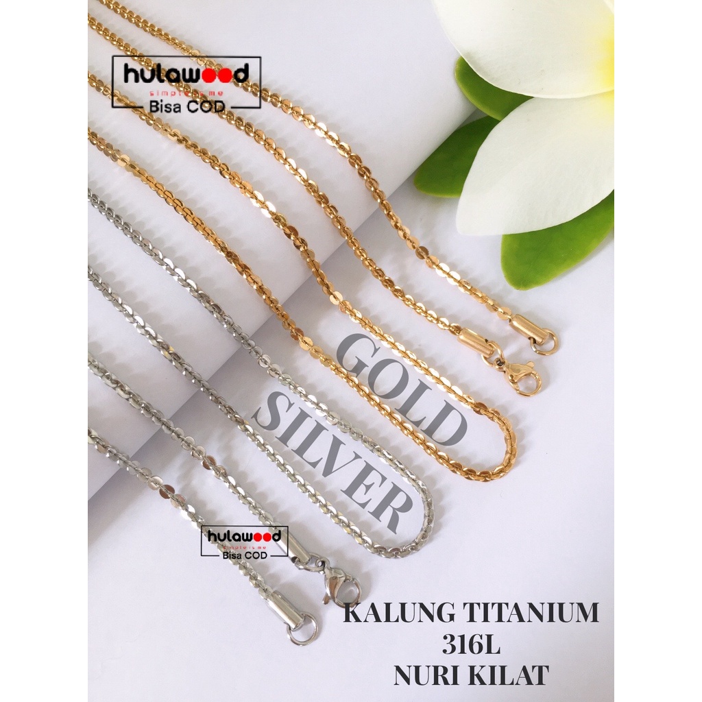 Rantai Kalung Titanium Pria Wanita Anti Karat 316L Premium / Rantai Kalung Pendant / Kalung Titanium