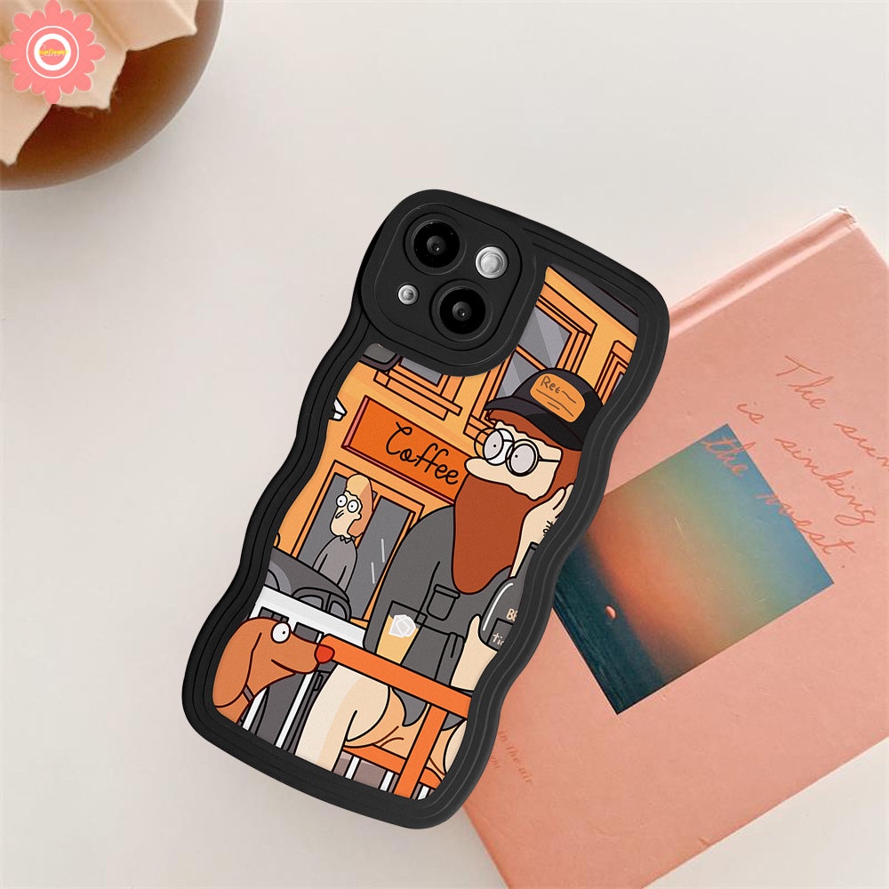 IPHONE Kompatibel Untuk Iphone7Plus11 13 12 14 Pro Max6 6s 8 14Plus XR X XS Max SE 2020couple Soft Case Fashion Retro Art Ilustrasi Tepi Bergelombang Soft TPU Cover