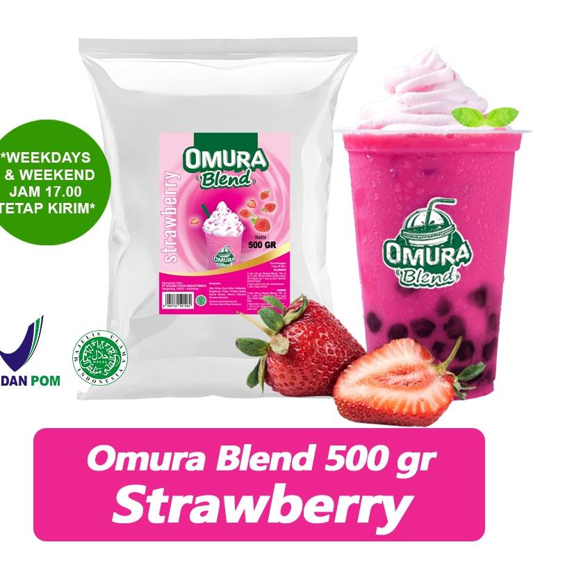 

COD✔️Bubuk Minuman Rasa Strawberry/Stroberi 500 GR Omura Blend|SQ8