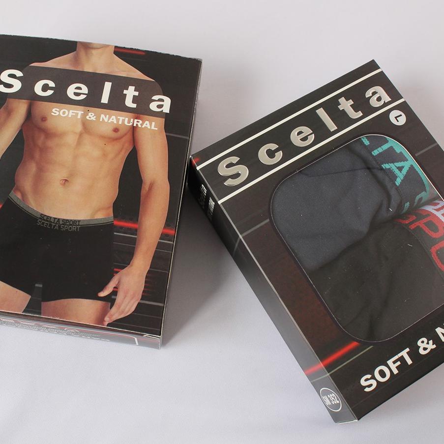 [L-6T ✪] (Isi 2 pcs) Celana dalam pria boxer bahan rayon adem murah Scelta man COD SM 352-bisa cod