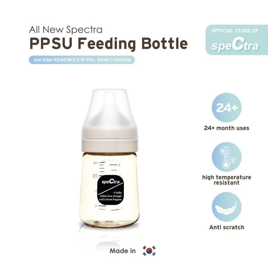 SPECTRA ALL NEW PPSU BABY BOTTLE 160ML Botol Susu