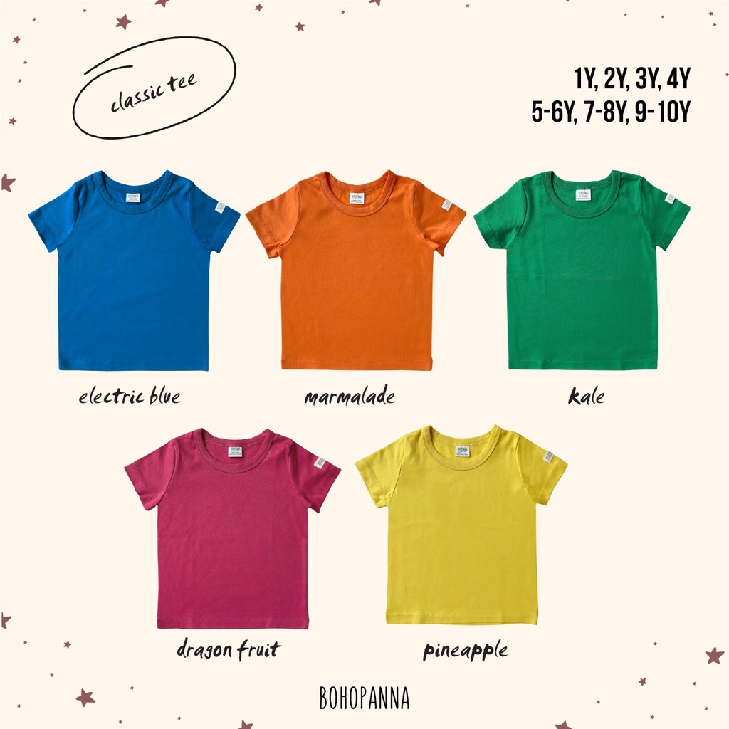 Bohopanna Classic Tee - Atasan Kaos Anak 1-6 tahun