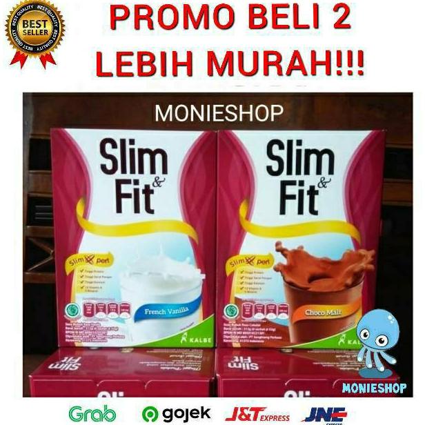 

[BAYAR DITEMPAT] Susu Slim & Fit 6x52gr/ SLIMFIT / SLIM FIT Kalbe rasa vanila coklat