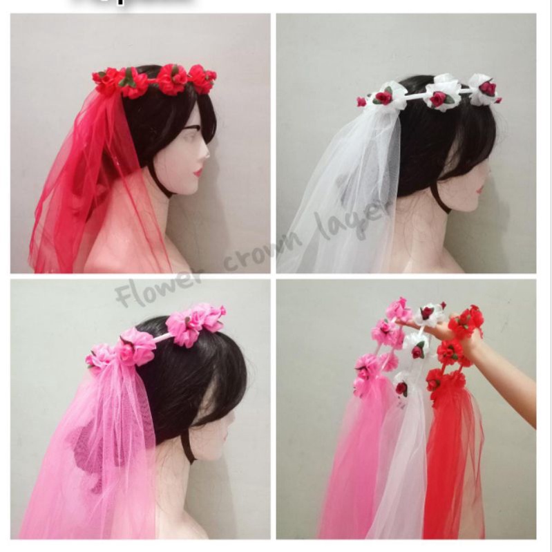 Bando Bunga Hairband Bunga Bando / Headband Garland Motif Bunga - Flower crown bunga