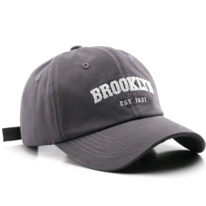 Topi Baseball Cap Unisex Bordir BROOKLYN EST 1631 Pria dan Wanita Termurah