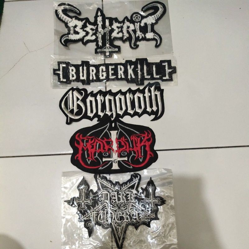 PATCH BORDIR BESAR BAND METAL