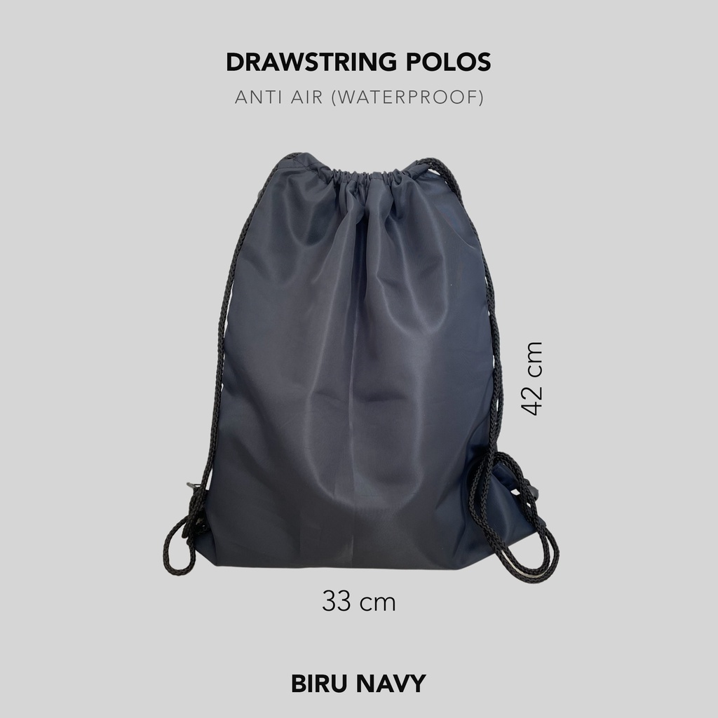 (SAKO) - RANSEL SERUT DRAWSTRING POLOS  ANTI AIR 33X42 CM