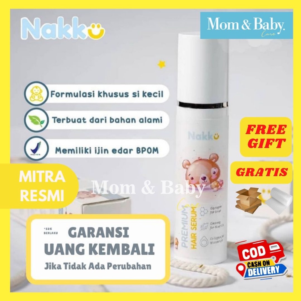 Nakku Baby Hair Serum Penebal Rambut Bayi dan Anak | Penumbuh Rambuh Anak | Bukan Minyak Kemiri Penumbuh Rambut | Serum Pelebat Rambut Anak BPOM dan BERGARANSI