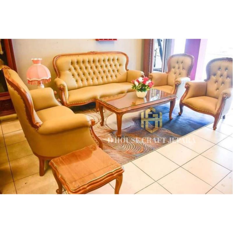 Kursi Tamu Mewah Sofa Tamu Klasik Minimalis Kayu Jati