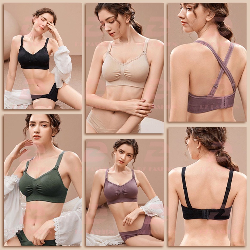 Bra Menyusui Jumbo Seamless Nursing Bh Tanpa Kawat Bahan Katun Maternity Bra Push Up Busa Hamil 937
