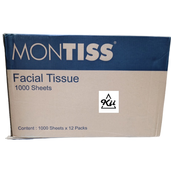 Tissue Facial Montis 1000 Sheets 2Ply - Tissue Wajah 100 Lembar