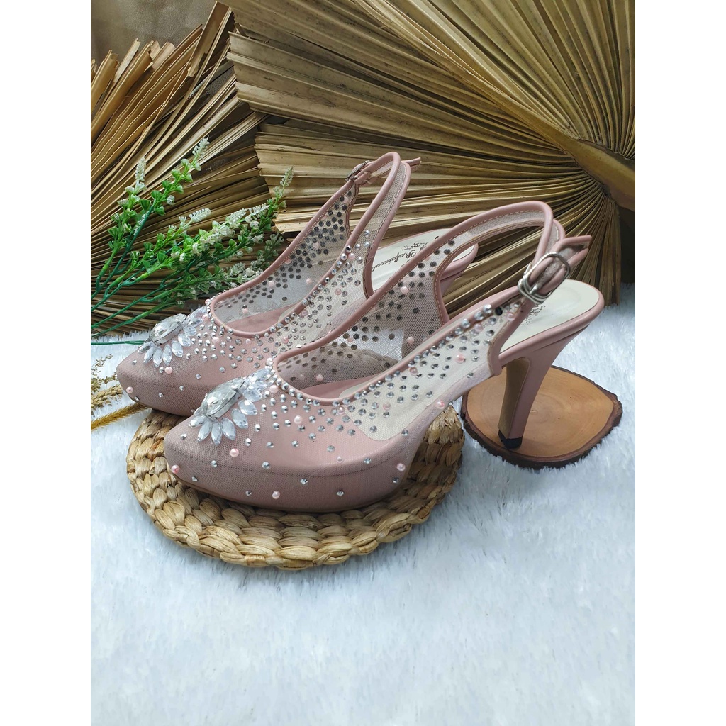 sepatu cantik Finola dustypink 5 cm runcing