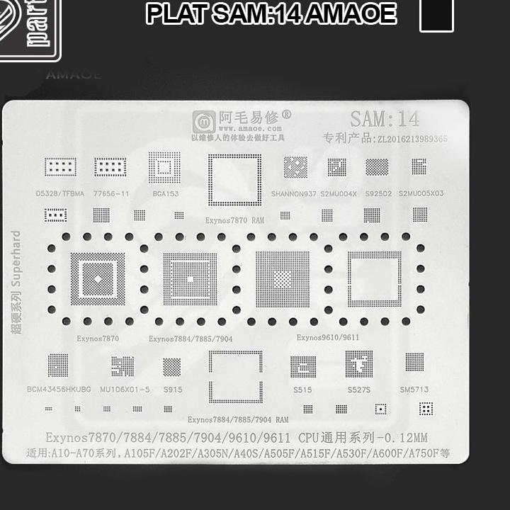 Plat Samsung Exynos9610 Amaoe Original Cetakan IC Exynos 9610 Sam14 / Plat Sam:14 Amaoe