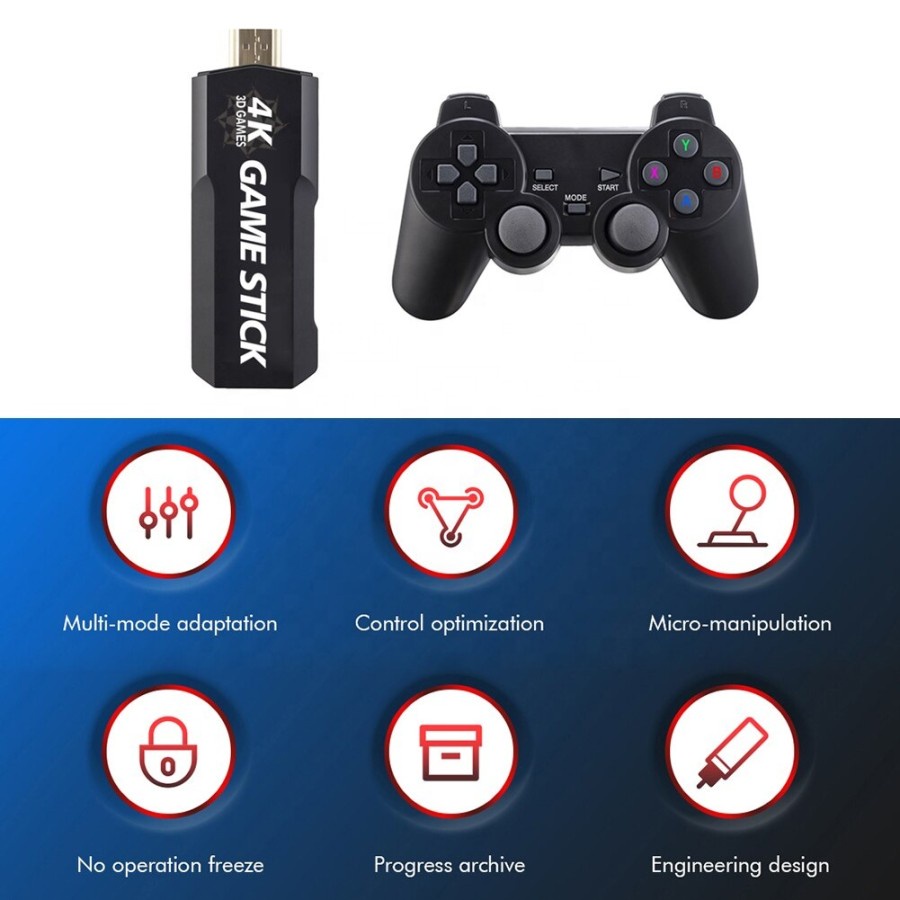 Game Stick 4K Gen 2 Retro Game Console Wireless Gamepad Controller HDMI TV Game SEGAMES DINGDONG