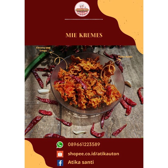 

MIE KREMES DAUN JERUK PEDAS MANIS 80gr