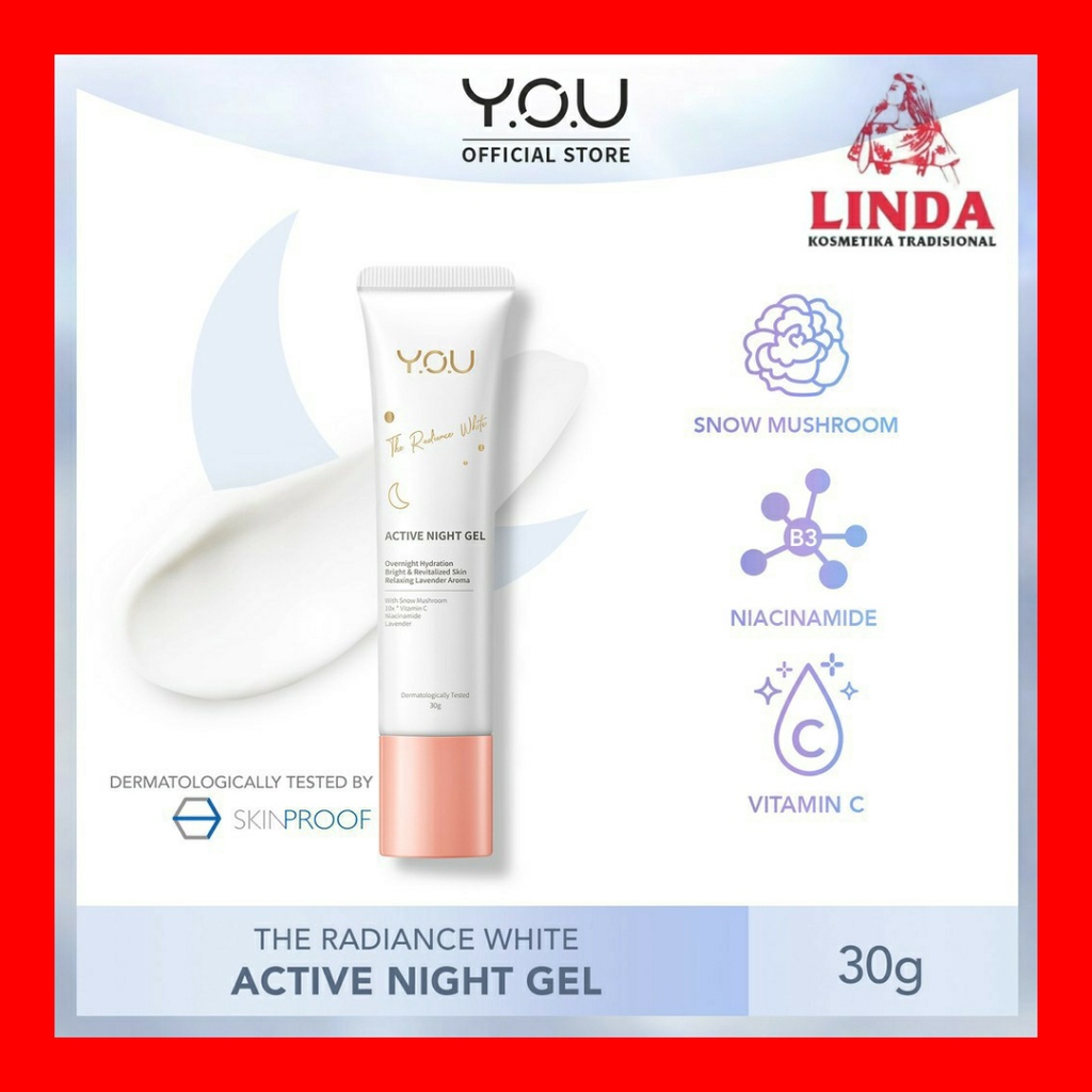 YOU THE RADIANCE WHITE ACTIVE NIGHT GEL 30GR