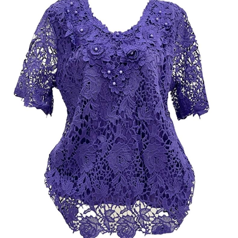 BISA COD MOTIF BARU 5337 atasan brukat blouse brokat import #stock XL XXL XXXL Baju pesta kondangan 