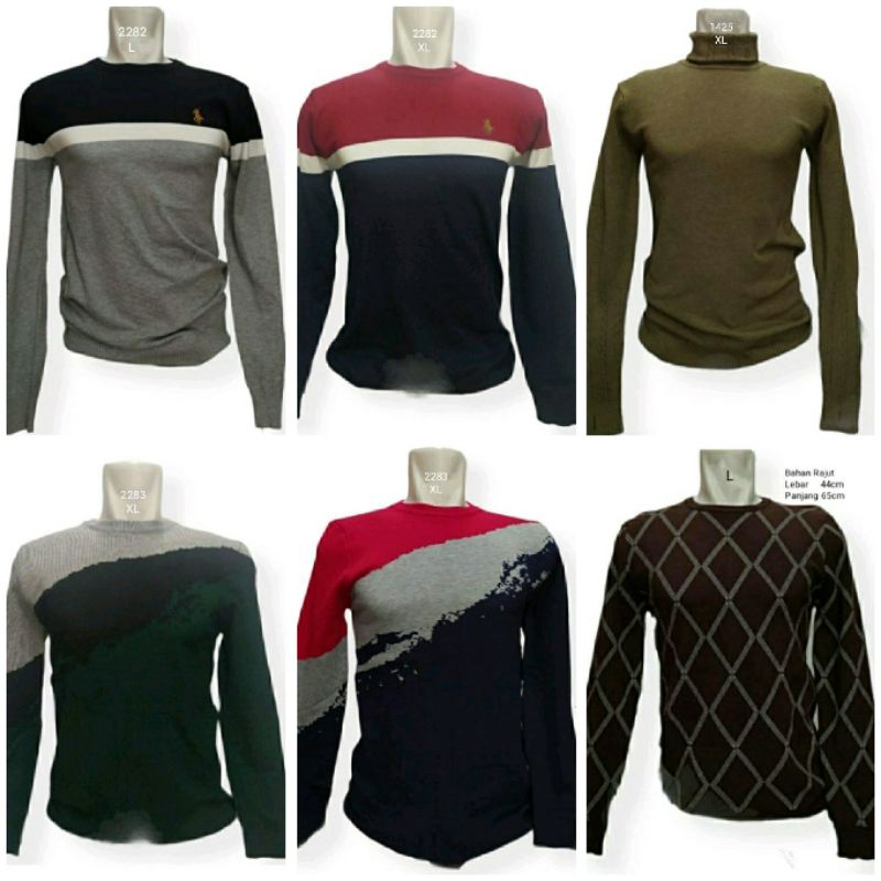 SWEATER RAJUT IMPORT PRIA COWOK   2282