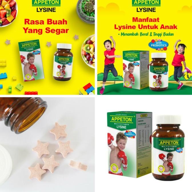 Jual Appeton Multivitamin Lysine Tablet untuk Berat Badan dan Tinggi