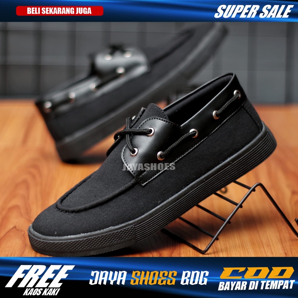 ZAVATO Sepatu Casual Pria Loafers Santai Cowok Simple Bahan Kanvas Original Kekinian