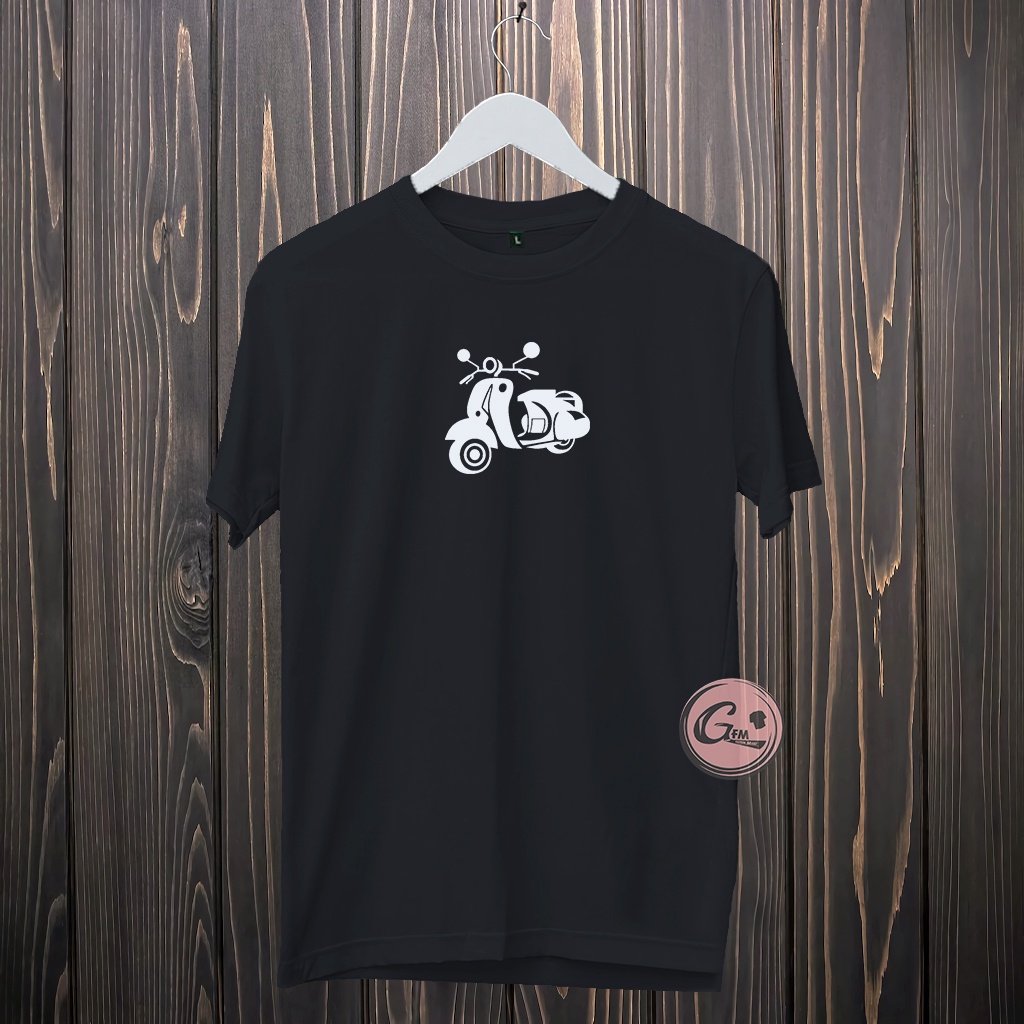 Baju Kaos Distro Vespa Pria Dan Wanita Katun Combed Jumbo Cowok Cewek Dewasa Jumbo Oblong Laki Laki 