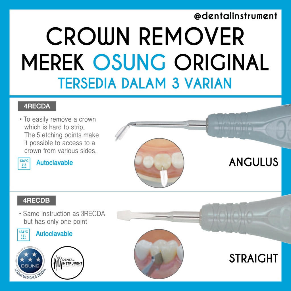 Dental Bein Crown Remover Manual Merek Osung Original