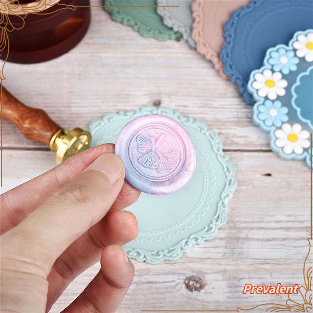 Preva 4pcs Sealing Wax Demold Board DIY Dukungan Cat Leleh Untuk Bantalan Stempel Lilin Pernikahan