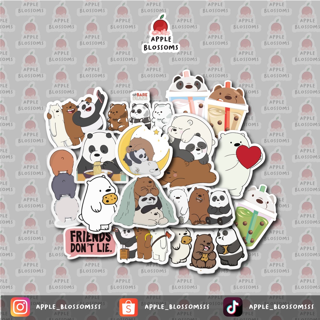 

We bare bear sticker / beli 4 lembar 50 ribu (blh mix) / BACA DESKRIPSI