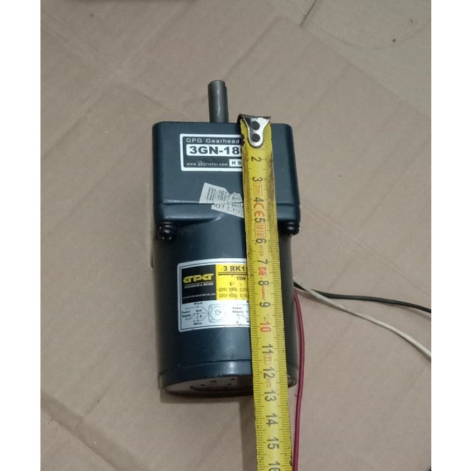 AC MOTOR GEARBOK GPG 220V 15W RATIO 1 : 180 8RPM HIGH TOTQUE