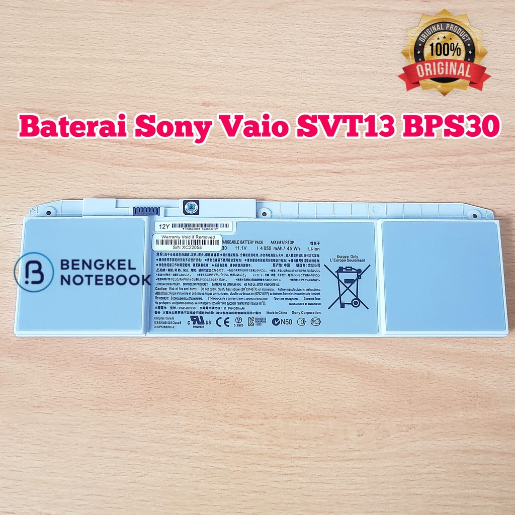 Baterai Sony Vaio SVT13 BPS30 BPS30A VGP-BPS30 VGP-BPS30A