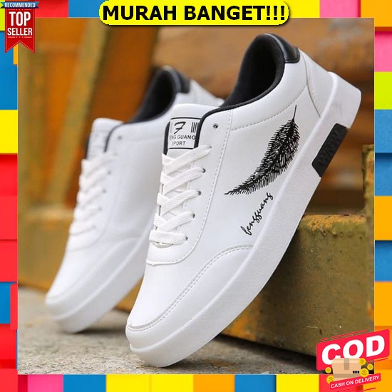 Sepatu Kasual Formal Pria Cowok Import Slip On Ori Sepatu Kulit Sneakers Tanpa Tali Casual Hitam Put