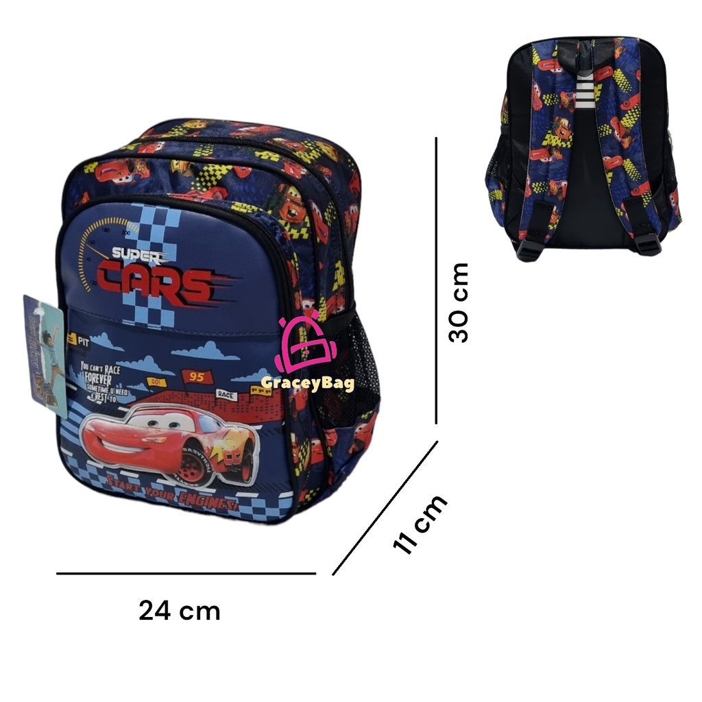 GB-48777M Tas Ransel Sekolah Anak Laki-laki TK/PAUD Cars