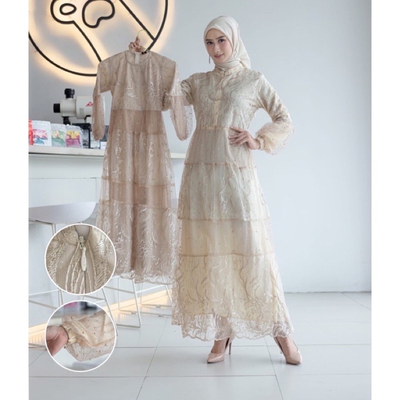 GAMIS COUPLE/GAMIS COUPLE IBU&ANAK MEWAH/GAMIS ORIGINAL/GAMIS PESTA/GAMIS BRUKAT TILLE MEWAH